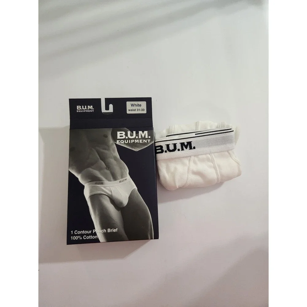 B.U.M. Equipment Contour Pouch Brief White Vintage‎ 100% Cotton 31-33